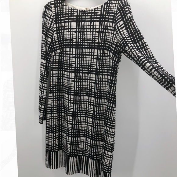 Vince Camuto Shift Dress Black and White Size 8 - Picture 3 of 9